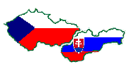 mapa Česko Slovensko