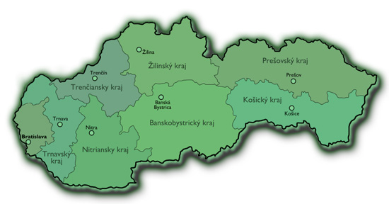 mapa slovensko